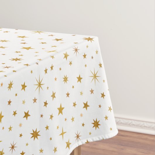 Celestial Starry Muster Moderne White Gold Hochzei Tischdecke (Beispiel)
