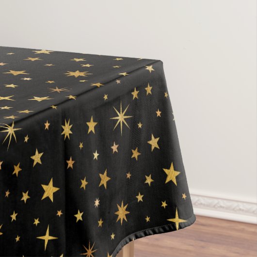 Celestial Starry Muster Modernes Black & Gold Part Tischdecke (Beispiel)