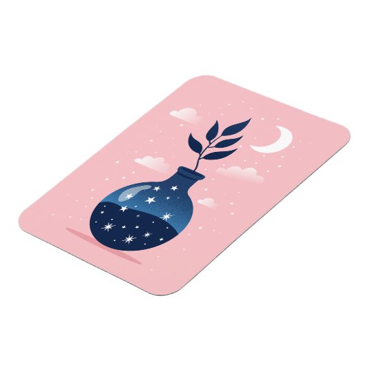 Celestial Starry Night Blossom Magnet (Linke Seite)