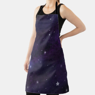 Celestial Starry Night Blue Fantasy Art Schürze