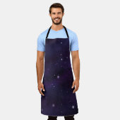 Celestial Starry Night Blue Fantasy Art Schürze (Getragen)
