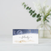 Celestial Starry Night Elegante Visitenkarte (Stehend Vorderseite)