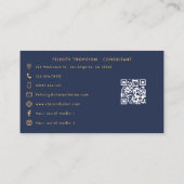 Celestial Starry Night Elegante Visitenkarte (Rückseite)