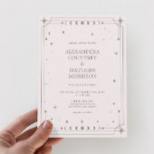 Celestial Starry Night Foto Wedding Einladung