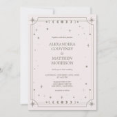 Celestial Starry Night Foto Wedding Einladung (Vorderseite)