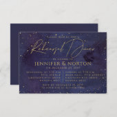 Celestial Starry Night Galaxy Probe Dinner Einladung (Vorne/Hinten)