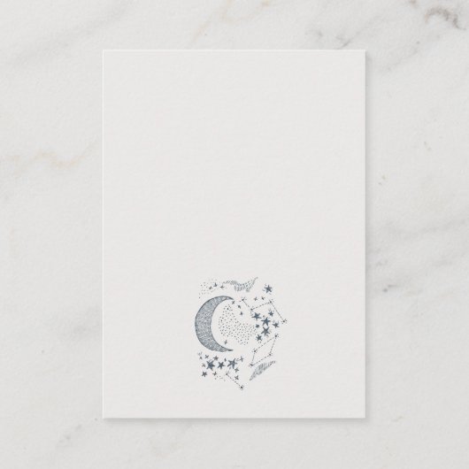 Celestial Starry Night Moon Books for Baby Shooter Begleitkarte (Rückseite)