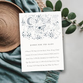 Celestial Starry Night Moon Books for Baby Shooter Begleitkarte