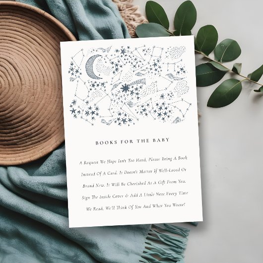 Celestial Starry Night Moon Books for Baby Shooter Begleitkarte