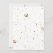 Celestial Starry Night Moon Wedding Menu Einladung (Rückseite)