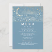 Celestial Starry Night Moon Wedding Menu Einladung (Vorderseite)