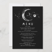 Celestial Starry Night Moon Wedding Menu Einladung (Vorderseite)
