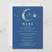 Celestial Starry Night Moon Wedding Menu Einladung (Vorderseite)