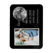 Celestial Starry Night Sky Galaxy Foto Moon Magnet (Vertikal)