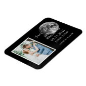 Celestial Starry Night Sky Galaxy Foto Moon Magnet (Linke Seite)