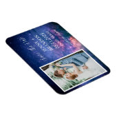 Celestial Starry Night Sky Galaxy Foto Romantisch Magnet (Rechte Seite)