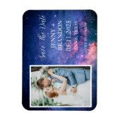 Celestial Starry Night Sky Galaxy Foto Romantisch Magnet (Vertikal)