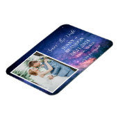 Celestial Starry Night Sky Galaxy Foto Romantisch Magnet (Linke Seite)