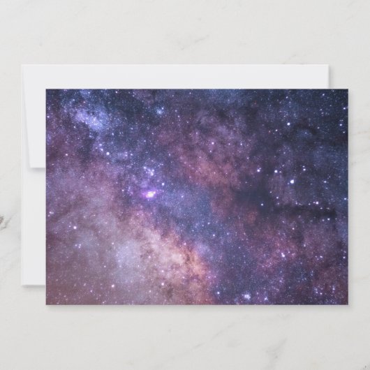 Celestial Starry Night Sky Galaxy Foto Romantisch Save The Date (Rückseite)