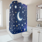 Celestial Starry Night Sky Moon & Co Duschvorhang (Beispiel)