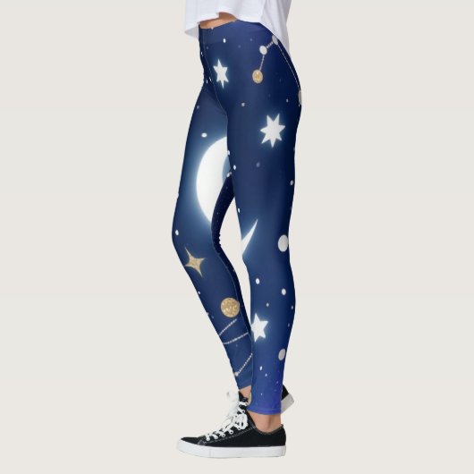Celestial Starry Night Sky Moon & Co Leggings (Links)