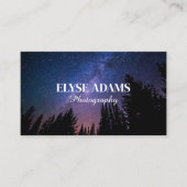 Celestial Starry Night Sky Trees Forest Visitenkarte (Vorderseite)