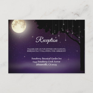 Celestial Starry Night String Lights Wedding Begleitkarte
