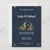 Celestial Starry Night Wedding Einladung (Vorderseite)