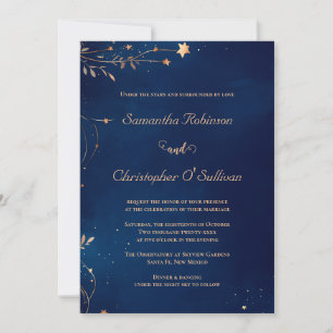 Celestial Starry Night Wedding Einladung