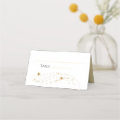 Celestial Starry Night Wedding Folding Platzkarte (Vorderseite)
