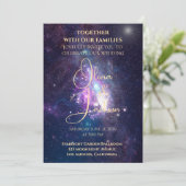 Celestial Starry Night Wedding Invitation Einladung (Stehend Vorderseite)