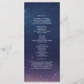 Celestial Starry Night Wedding Program Programm (Rückseite)