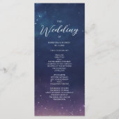 Celestial Starry Night Wedding Program Programm (Vorderseite)