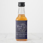 Celestial Starry Sky and Gold Moon Wedding Theme C Alkoholflaschenetikett (Vorderseite)