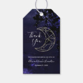 Celestial Starry Sky and Gold Moon Wedding Theme C Geschenkanhänger (Vorderseite)