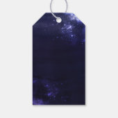 Celestial Starry Sky and Gold Moon Wedding Theme C Geschenkanhänger (Rückseite)