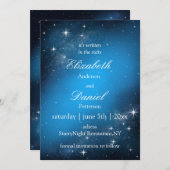 Celestial StarryNight Save the Date Wedding Einlad (Vorne/Hinten)
