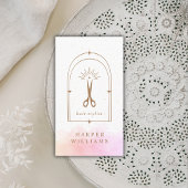 Celestial Stars Hair Stylist Salon | Rosa Gold Visitenkarte