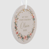 Celestial Stars Moon Baby 1. Weihnachten Ornament (Vorderseite)