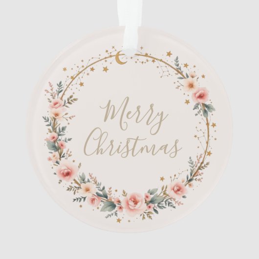 Celestial Stars Moon Baby 1. Weihnachten Ornament (Rückseite)