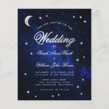 Celestial Stars & Moon Budget Einladung zur Hochze