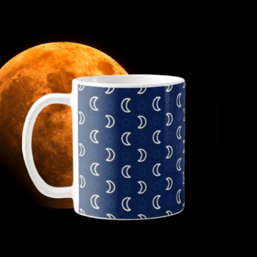 Celestial Stars & Moon Classic Mug – Navy Blue Kaffeetasse