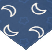 Celestial Stars & Moon Tablecloth – Navy Blue Tischdecke (Schrägansicht)