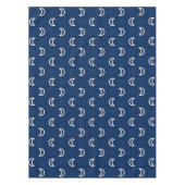 Celestial Stars & Moon Tablecloth – Navy Blue Tischdecke (Vorderseite)