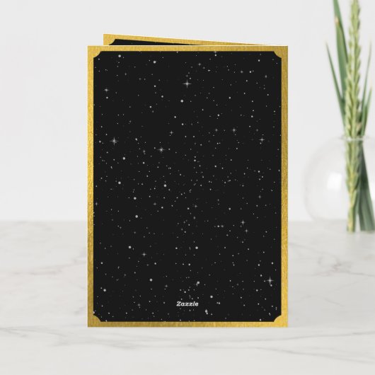 Celestial Stars Moon Wedding Order of Service Programm (Rückseite)