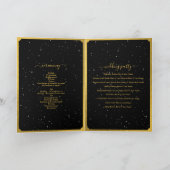 Celestial Stars Moon Wedding Order of Service Programm (Innenseite)
