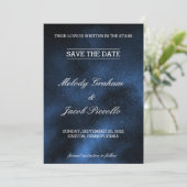 Celestial Stars Night Sky Galaxy Save The Date (Stehend Vorderseite)