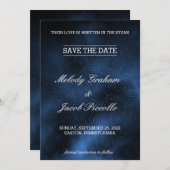 Celestial Stars Night Sky Galaxy Save The Date (Vorne/Hinten)