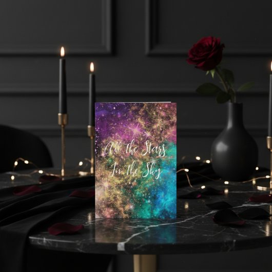 Celestial Stars Personalisiert Valentinstag Card Feiertagskarte