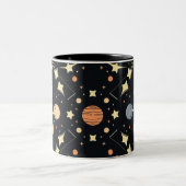 Celestial Stars & Planets Mug Zweifarbige Tasse (Mittel)